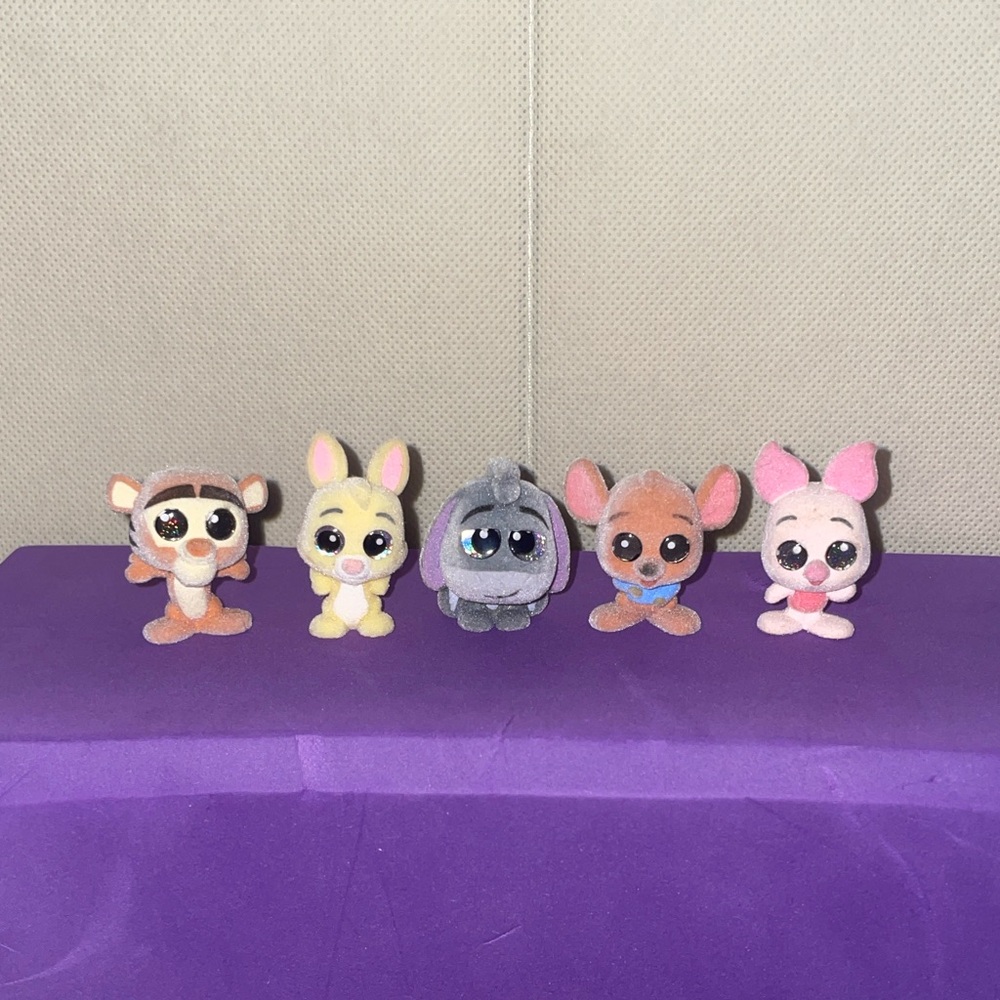 Disney Doorables Winnie the Pooh Flocked Series 6 Bundle Lot of 5